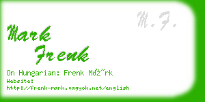 mark frenk business card